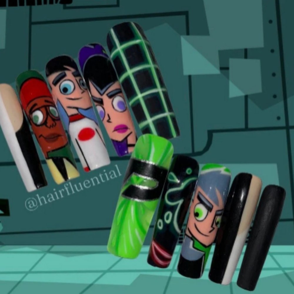 Danny Phantom press on nail set